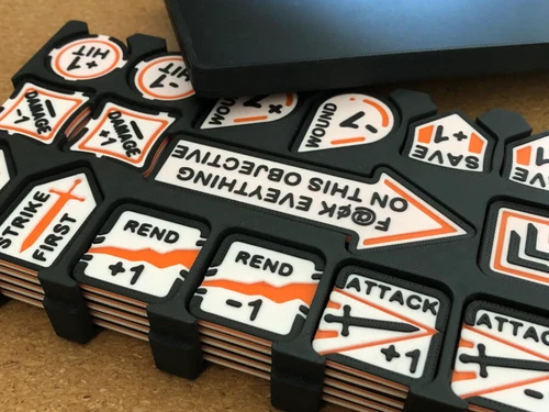 AoS-Compatible Reminder & Objective Tokens with Travel Box