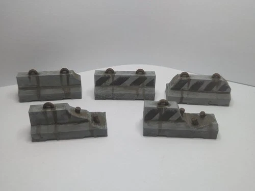 Damaged Concrete Jersey Barriers x5