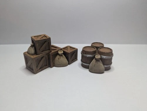Wooden Crates and Barrels