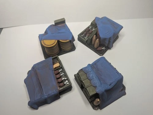 Tarp Covered Ammo Piles