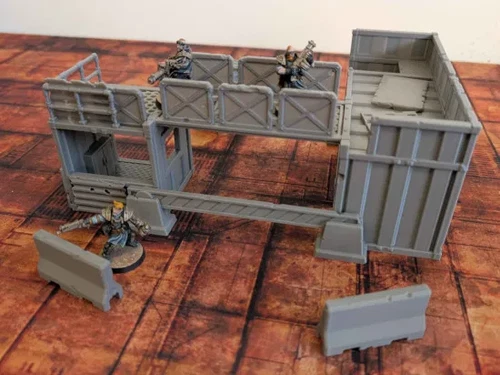 Sci-Fi Industrial Checkpoint Terrain